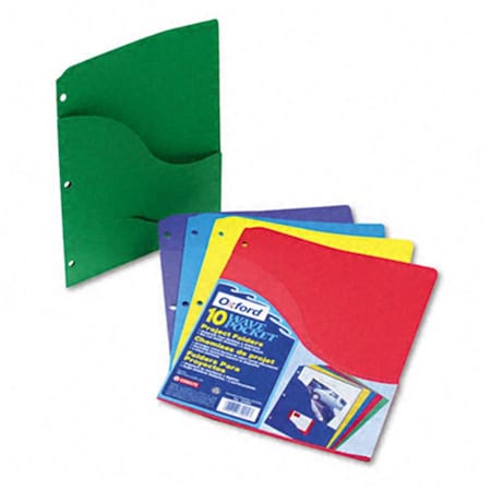 Esselte Pendaflex Esselte Pendaflex 32900 Slash Pocket Project Folders  Jacket  Ltr  BL/GR/Red/Violet/YW  10/Pk 32900